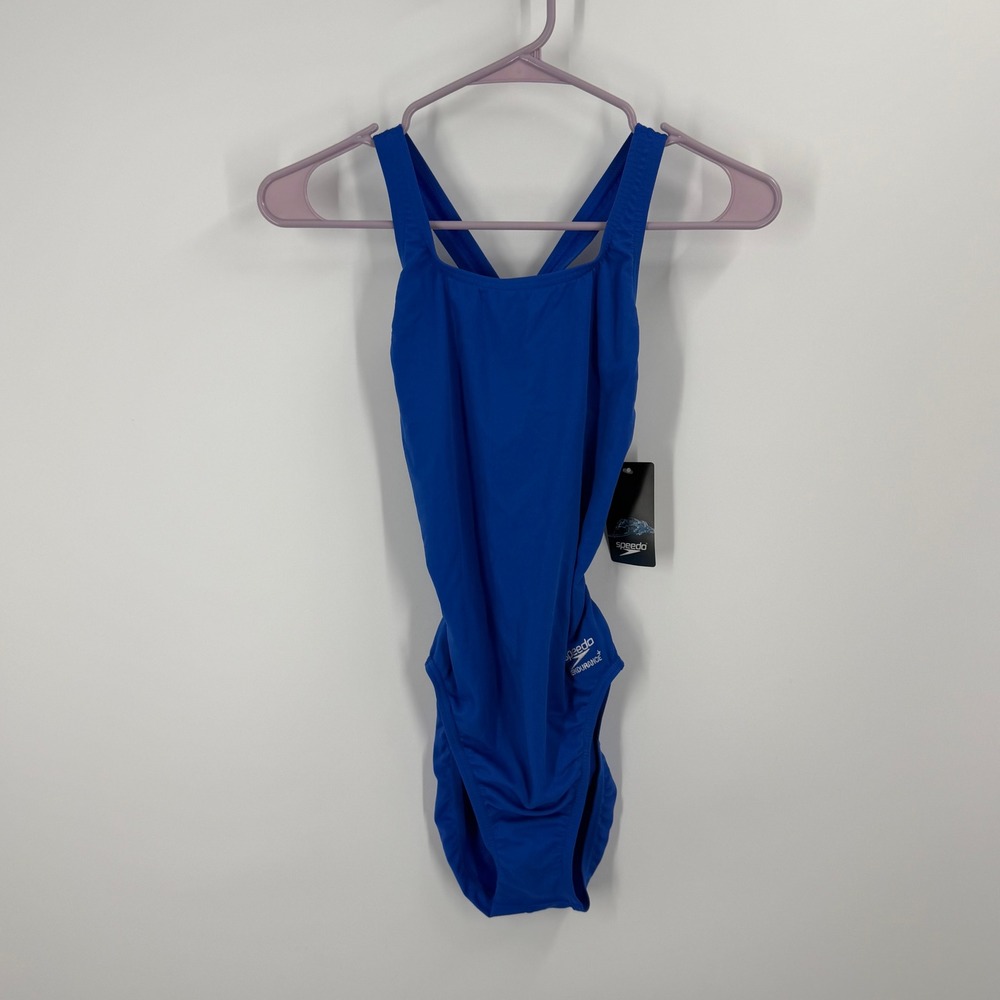 Speedo Endurance Supro A 431 Swimsuit Women 8/34 Blue One Piece Training